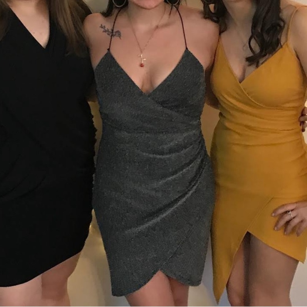 gray sparkle dress
